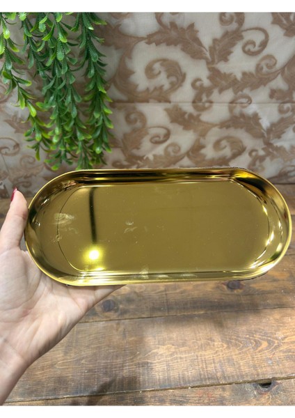Oval Kayık Tepsi Büyük Gold modelleri