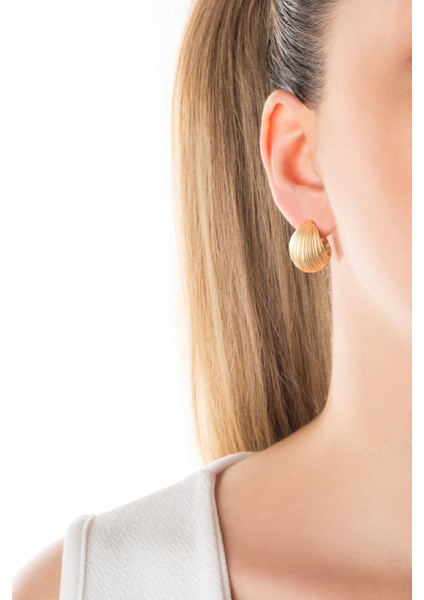 Serena Parıltısı 18 Ayar Sarı Altın Kaplama Gümüş Küpe fırsatları