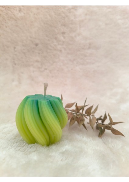 Dalga Desenli Dekoratif Mum, Tek Renk fiyatları