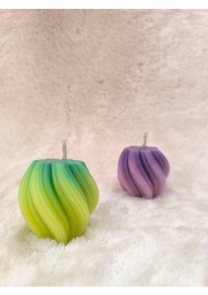 Dalga Desenli Dekoratif Mum, Tek Renk fırsatları