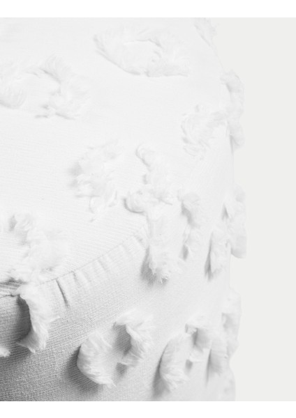 Astrid Dokuma Puf - Beyaz fırsatları