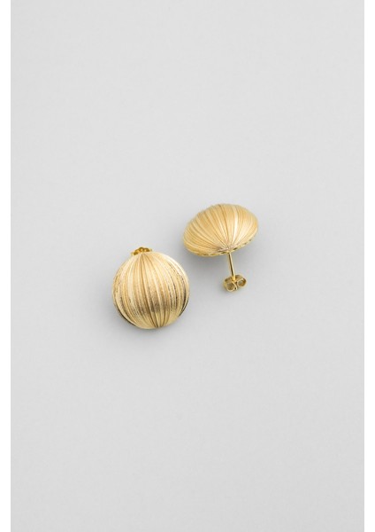 Elara Yıldızı 18 Ayar Sarı Altın Kaplama Gümüş Küpe