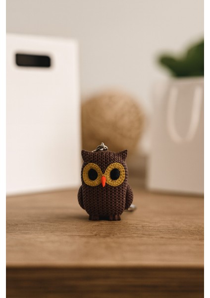 Örgü Desenli Baykuş Anahtarlık – Sert Plastik, Çanta Süsü & Charm, Hayvan Figürlü Aksesuar fiyatları