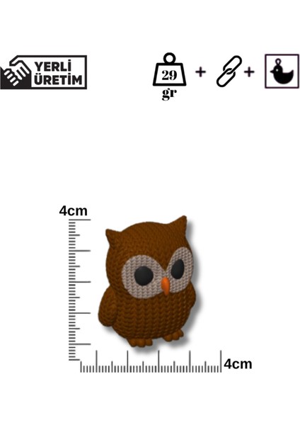 Örgü Desenli Baykuş Anahtarlık – Sert Plastik, Çanta Süsü & Charm, Hayvan Figürlü Aksesuar indirimleri