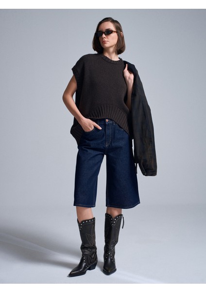 10839 Yün Karışımlı Oversize Süveter-Kahve indirimleri