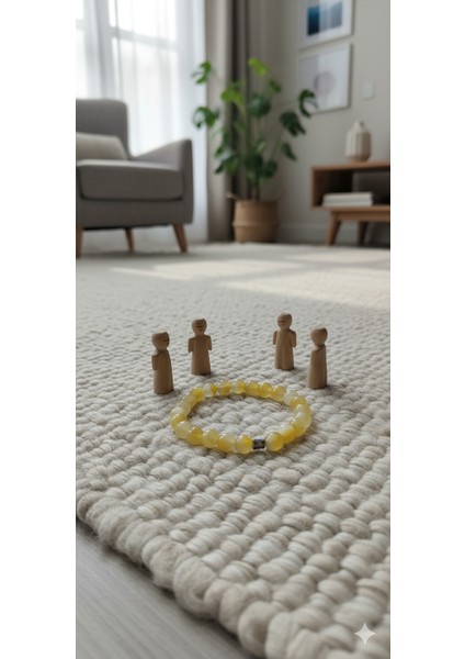 Sarı Akik Doğal Taş Bileklik - Enerji Veren Şifa Bilekliği fırsatları