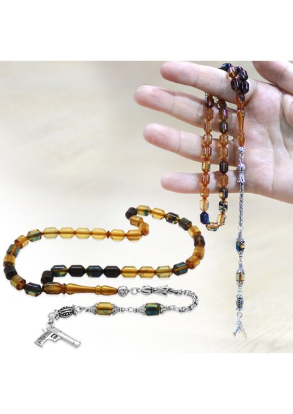 Kararmaz Metal Arnavut Püsküllü Uçlu Kapsül Kesim Mavi Beyaz Ateş Kehribar Tesbih fiyatları