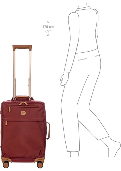 8117 Brics X-Travel Kabin Boy Valiz 36X55X23CM fırsatları