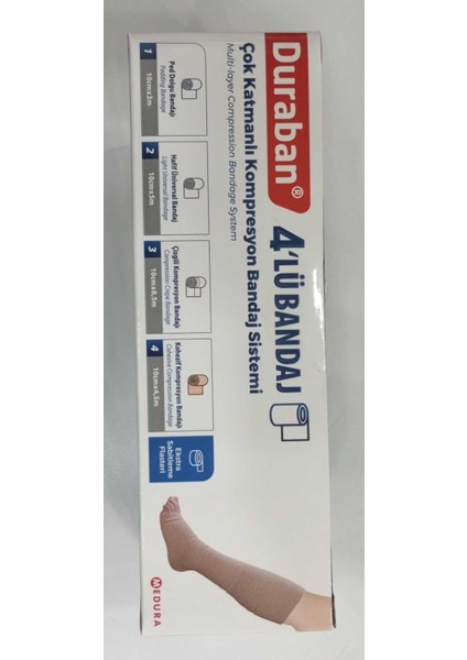 4 Lü Bandaj Çok Katmanlı Kompresyon Bandaj Sistemi (1 Kutu 4 Ad Bandaj) modelleri