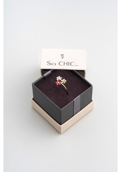 Sevilla Çiçeği 18 Ayar Sarı Altın Kaplama Gümüş Ayarlanabilir Yüzük indirimleri