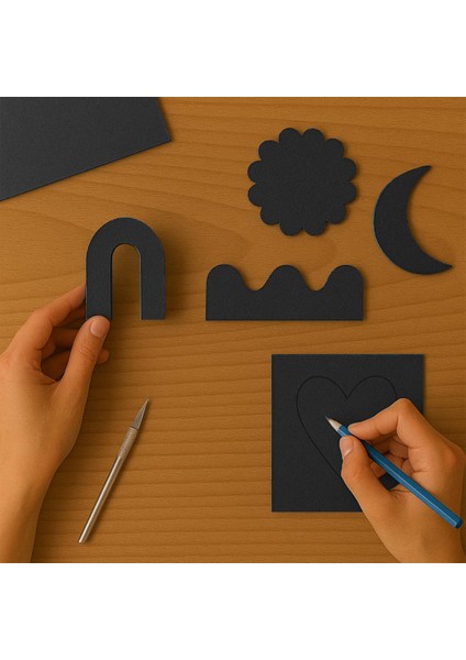 Renkli Mukavva 50X70 Siyah 18'li fiyatları