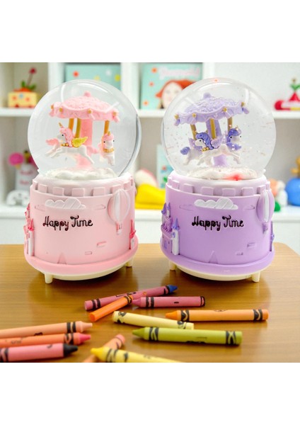 Atlı Karınca Hediyelik Kar Küresi Büyük Boy Işıklı Sesli Müzikli Kar Küresi 1 Adet