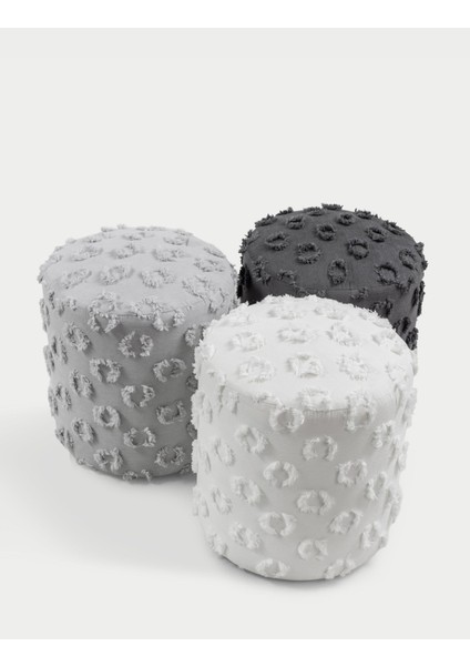 Astrid Dokuma Puf - Gri indirimleri