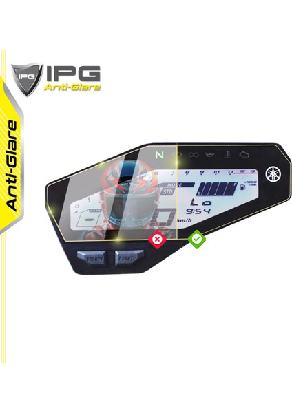 Yamaha 2013-2020 Mt-09 / Fz-09 4.7" Gösterge Paneli Için Ipg Anti-Glare Parlama Önleyici Mat Ekran Koruyucu fiyatları