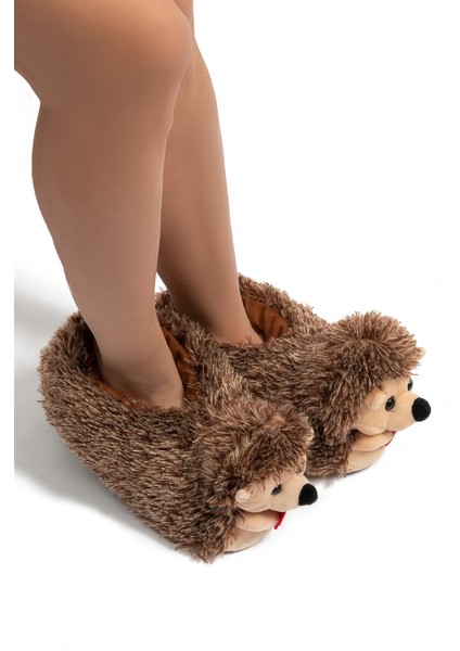 Kiri Kadın Hayvanlı Panduf Kahverengi 36/41