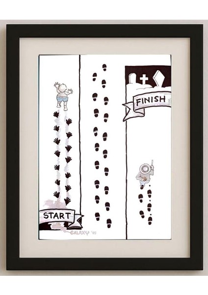 Taufan Galaxy 29X21CM Orijinal Karikatür Tablo