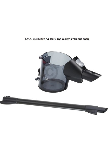 Unlimited 6-7 Serisi Uyumlu Toz Haznesi ve Siyah Düz Boru