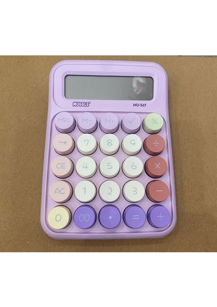 Yumuşak Tuşlu Renli Hesap Makinesi Mor AD58993