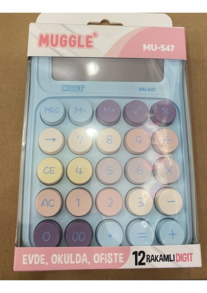 Yumuşak Tuşlu Renli Hesap Makinesi Mavi AD58992 fiyatları
