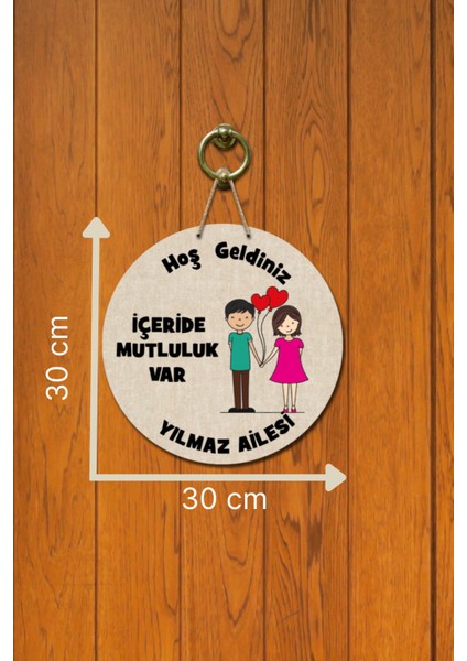 Kapı Süsü Kırmızı Kalpli Balon Ahşap Baskı Kişiye Özel Tasarım fırsatları