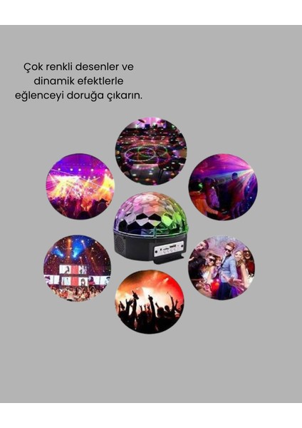 Rgb LED Disko Topu Projektör – Ev Partileri Doğum Günleri ve Eğlence Için I? - F793K361-U40 indirimleri