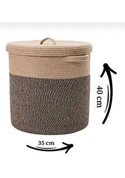 Jüt Hasır Sepet Düzenleyici Oyuncak Çamaşır Sepeti Kapaklı indirimleri