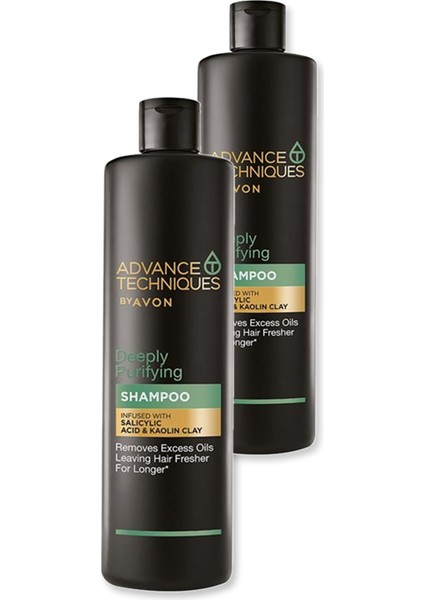 Advance Techniques Deeply Purifying Yağlı Saçlar Için Şampuan - 400ML Ikili Set