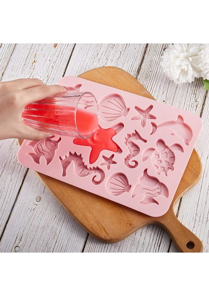 Silikon 13 Farklı Deniz Canlıları Figürleri Çikolata ve Jelibon Kalıbı fiyatları