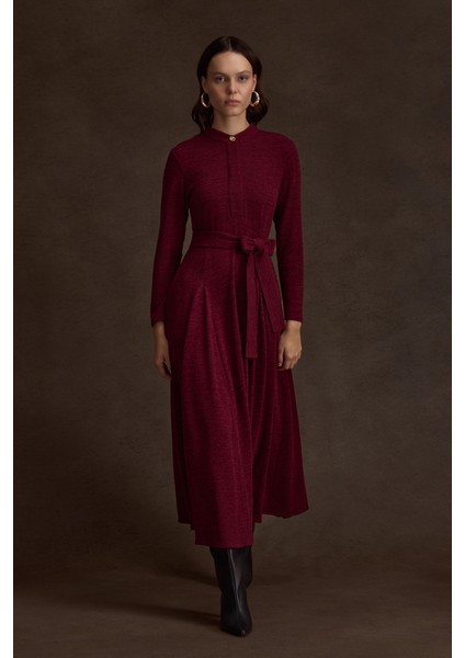 Seyyar Kuşaklı ,kloş Örme Elbise