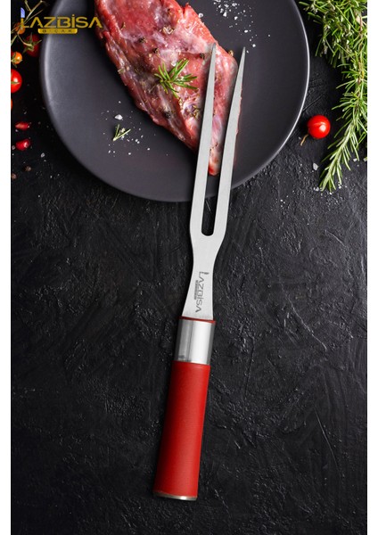 Red Craft Serisi Mutfak Bıçak Et Tavuk Balık Çatalı Barbekü Mangal Pişirme Çatalı Hds-51