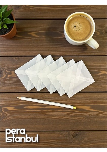 5 Adet 7x9 Aydınger Transparan Şeffaf Zarf Davetiye Lüks Tebrik Kartı Mektup Mühür Cüzdan fiyatları