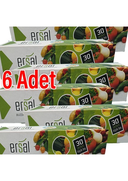 Ersal x 6 Paket Buzdolabı Poşeti Küçük Boy ( 30 Adet )
