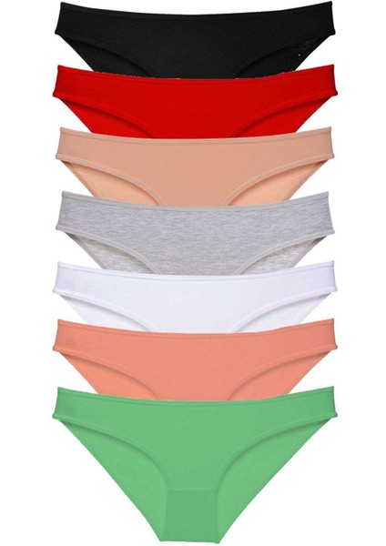 7 adet Süper Eko Set Likralı Kadın Slip Külot Set 1