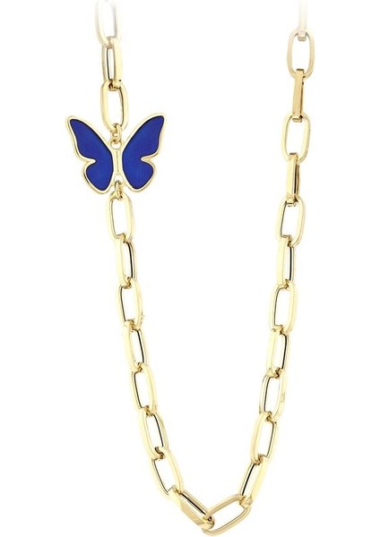 Kelebek Figürlü Altın Kolye - 14K