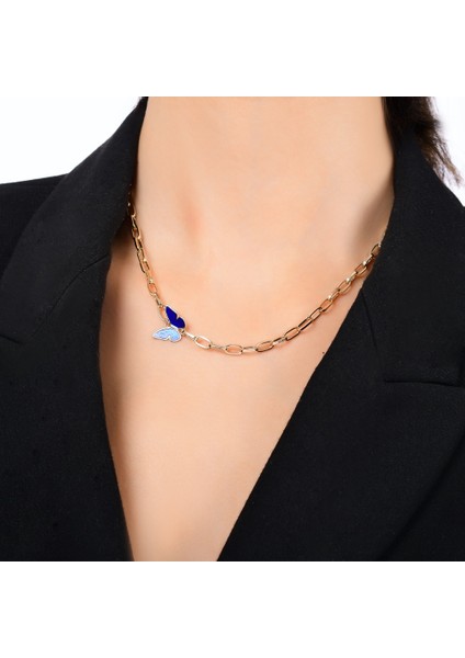 Kelebek Figürlü Altın Kolye - 14K modelleri