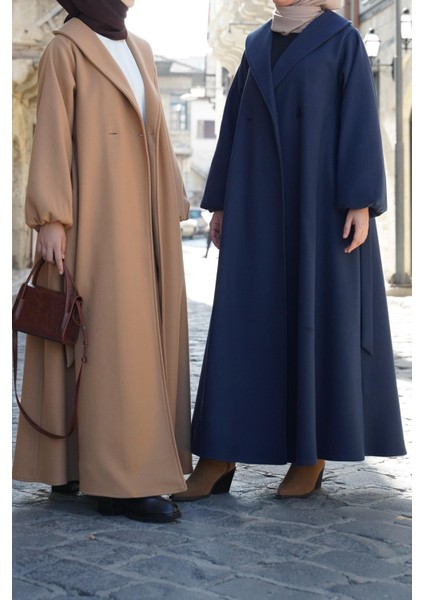 Şal Yaka Kaban - Lacivert