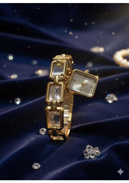 Gold Kadın Charmlı Yeni Model Kol Saati