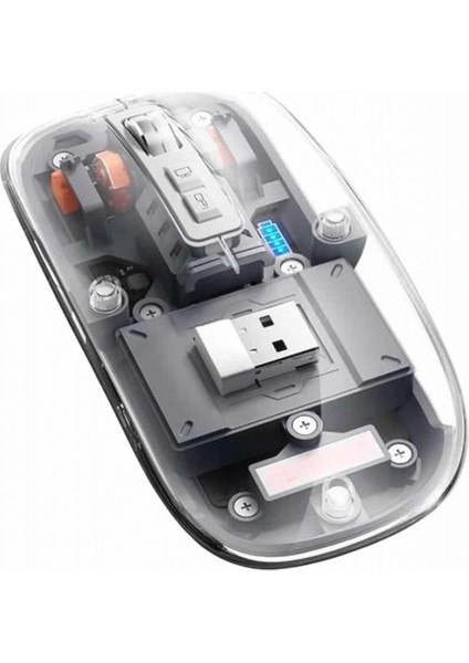 Kablosuz Mouse Fare Şarjlı Bluetooth Wireless Çift Modlu Sessiz