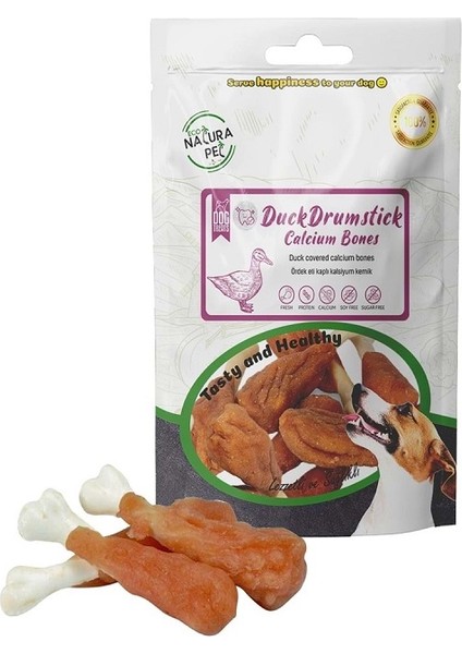 Ördek Etli Kalsiyum Kemik Köpek Ödülü 90 gr | Eco Natura Pet Duck Drumstick