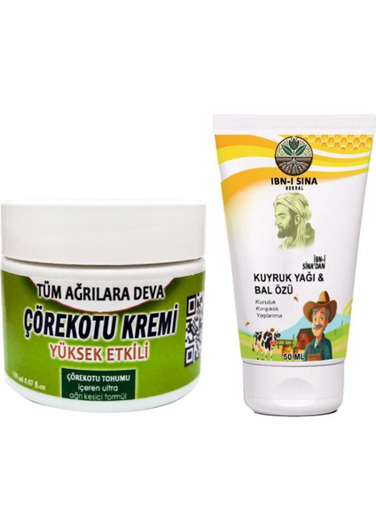 Çörek Otu Kremi Teskin Kremi 100ML+ Ibn-I Sina Kuyruk Yağ &bal Özü Çizgilere Krem
