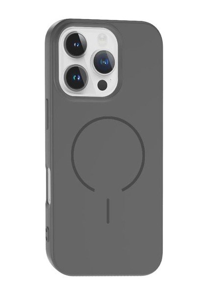 iPhone 16 Pro Magsafe Özellikli Içi Kadife Yumuşak Aqua Silikon Kılıf