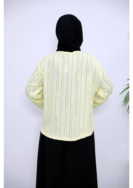 Pileli Ön Iki Bağlamalı Tunik-Sarı fırsatları