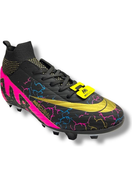 Unısex Çoraplı Halısaha & Çimsaha Krampon Siyah Fuşya Desenli fiyatları