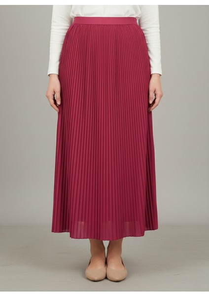 Piliseli Etek-Kırmızı