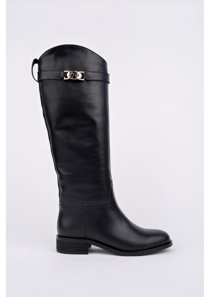 Massi Model Hakiki Deri Tak Çıkar Tokalı Kalın Topuklu Günlük Kadın Çizme modelleri