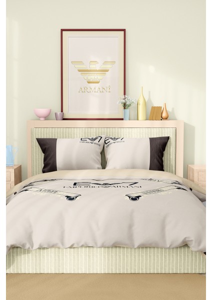 Nevresim Takımı Çift Kişilik Pamuklu Saten Kumaş 6 Parça 3D Dijital Baskı Duvet Cover Set Model No: