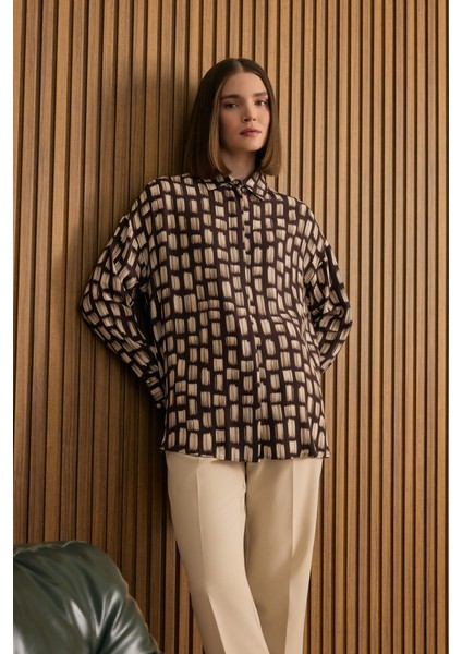 Desenli Viscon Gömlek