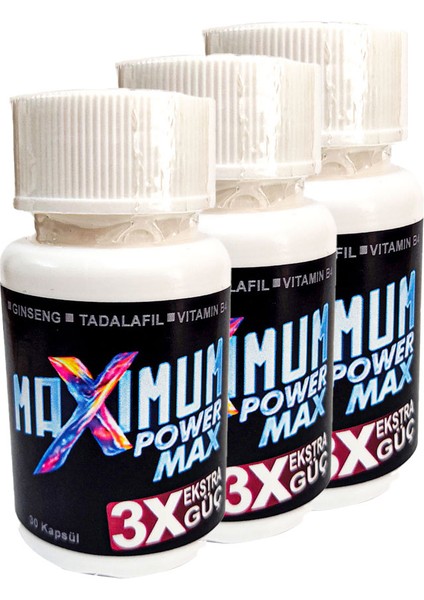 Naturelle Maximum Power Max 3 Adet 3x / Erkeklere Özel Hareketlendirici 30 Lu