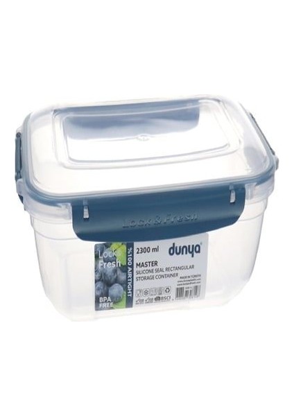 Master 2300 Ml. Dikdörtgen Saklama Kabı 3 Adet