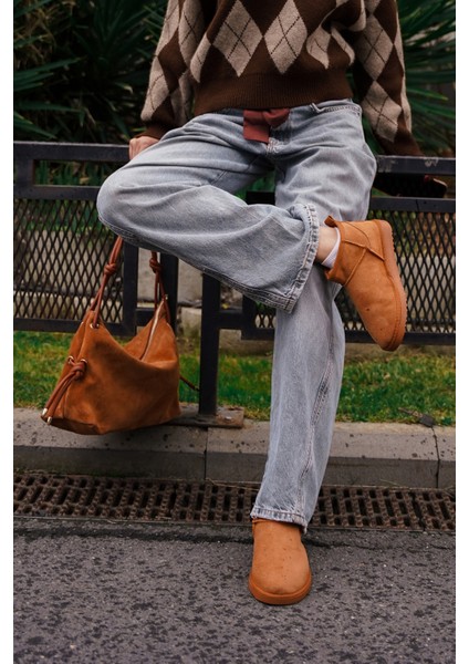 Kadın İçi Kürklü Günlük Bot Pasep Taba Süet fiyatları